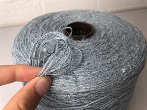 Lino Seta - hør / silke i smuk støvet blå, 100 gram